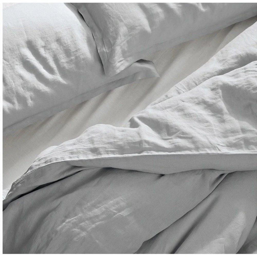 Boll & Branch Linen Duvet Set Full/Queen Blue Shore Luxury $529